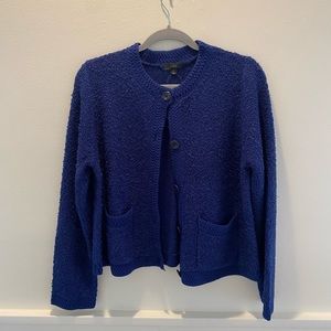 NWT J Crew Boucle Cardigan Blue